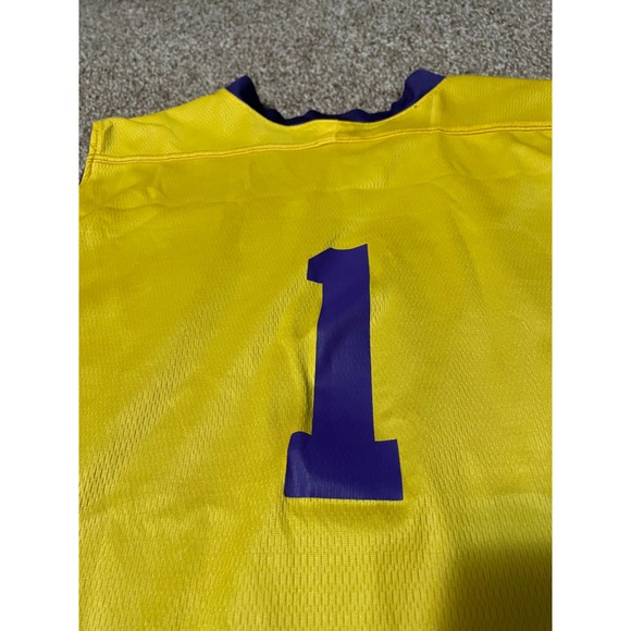 Alleson Athletic Los Angeles Lakers Reversible Basketball Jersey Purple Gold 1 M - Picture 8 of 8